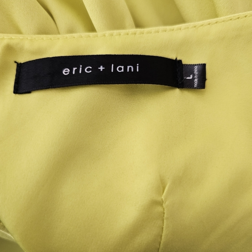 Eric & Lani Lime Green One Shoulder Studded Cocktail Dress Women's Size Large - Picture 5 of 9